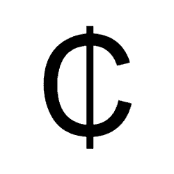 Cedi Sign PNG Image