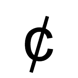 Cent Symbol PNG Image