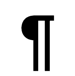 Pilcrow Sign Symbols copy paste PNG Image