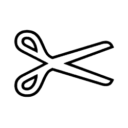 White Scissors Symbols copy paste PNG Image