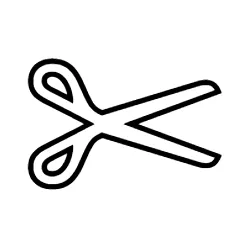 White Scissors Symbols copy paste Webp Image