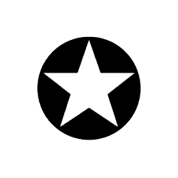 Circled White Star PNG Image