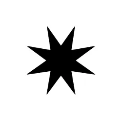 Eight Pointed Rectilinear Black Star Webp Image