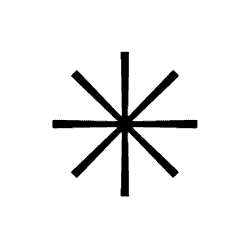 Eight Spoked Asterisk PNG Image