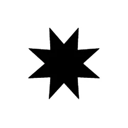 Heavy Eight Pointed Rectilinear Black Star Webp Image