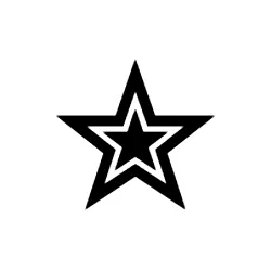 Heavy Outlined Black Star Webp Image