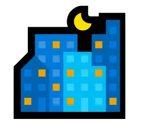 Night with Stars Emoji Webp Image