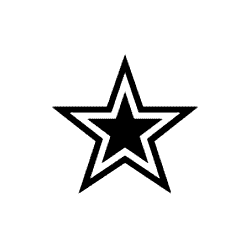 Outlined Black Star PNG Image