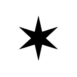 Six Pointed Black Star PNG Image