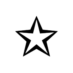 Stress Outlined White Star Webp Image