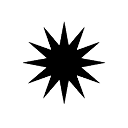 Twelve Pointed Black Star PNG Image