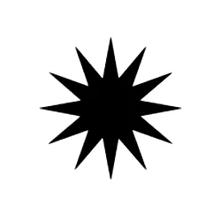 Twelve Pointed Black Star Webp Image