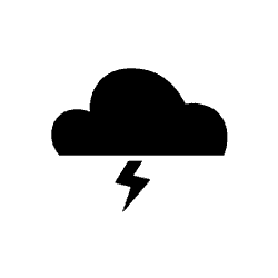 Cloud With Lightning Symbol PNG Image