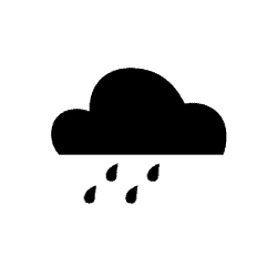 Cloud With Rain Symbol PNG Image