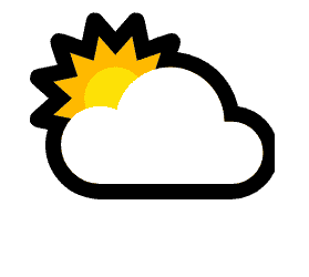 Sun Behind Cloud Partly Cloudy PNG Image